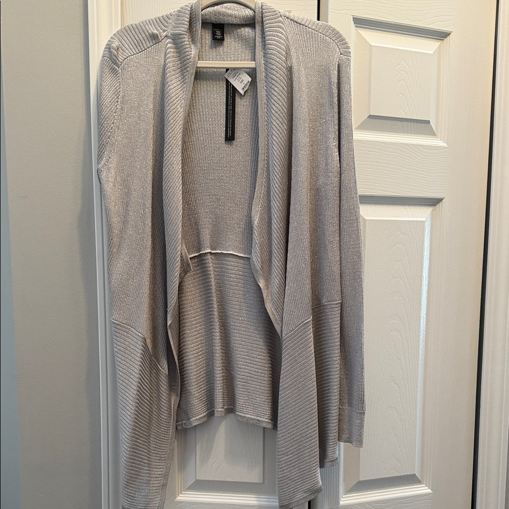 White House Black Market Women's Metallic Cardigan